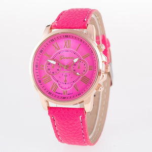 Women Leather Bracelet Wrist Watch