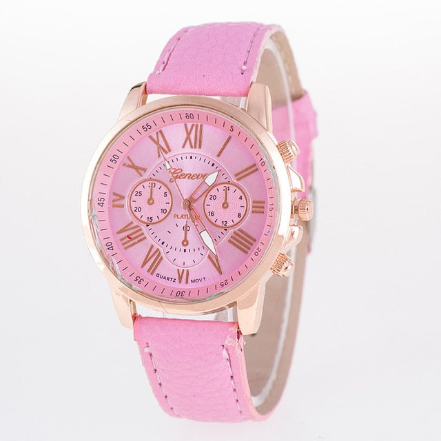 Women Leather Bracelet Wrist Watch