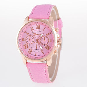 Women Leather Bracelet Wrist Watch