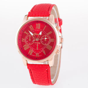 Women Leather Bracelet Wrist Watch
