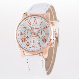 Women Leather Bracelet Wrist Watch