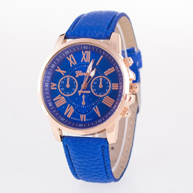 Women Leather Bracelet Wrist Watch