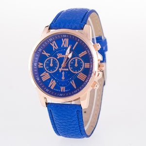 Women Leather Bracelet Wrist Watch