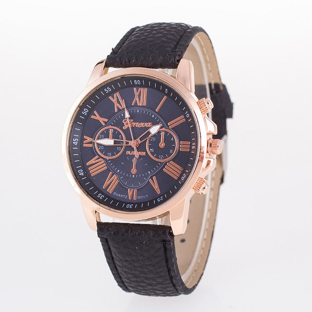 Women Leather Bracelet Wrist Watch