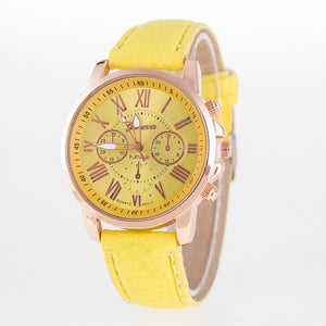 Women Leather Bracelet Wrist Watch