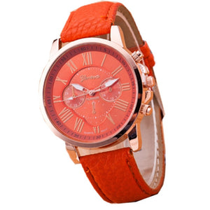 Women Leather Bracelet Wrist Watch