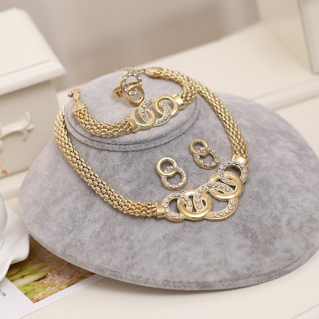 Women's Gold Nigerian Jewelry Sets