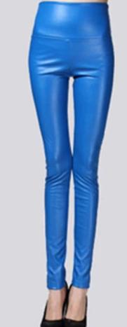 Women's Thin Faux Leather Skinny Stretch Pants