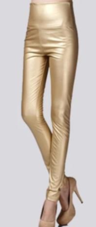 Women's Thin Faux Leather Skinny Stretch Pants
