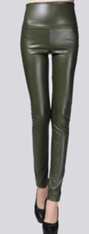 Women's Thin Faux Leather Skinny Stretch Pants