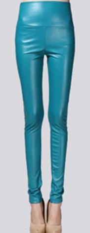 Women's Thin Faux Leather Skinny Stretch Pants