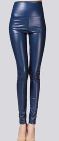 Women's Thin Faux Leather Skinny Stretch Pants