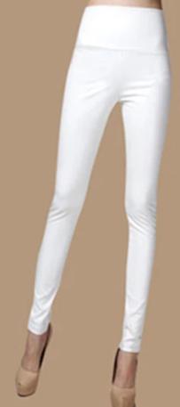 Women's Thin Faux Leather Skinny Stretch Pants