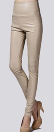 Women's Thin Faux Leather Skinny Stretch Pants