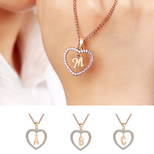 Women 26 Letter Name Necklaces & Pendant Gold Chain Heart Necklaces
