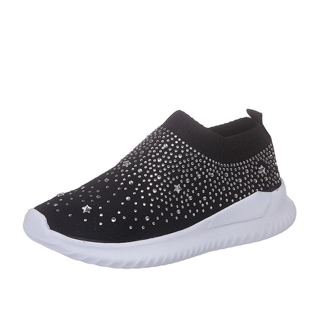 Women's Rhinestone Slip On Sneakers