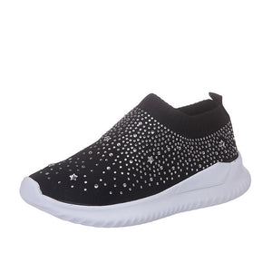 Women's Rhinestone Slip On Sneakers