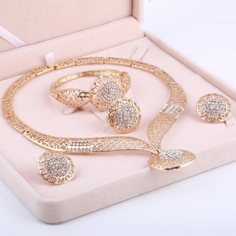 Women's Gold Nigerian Jewelry Sets