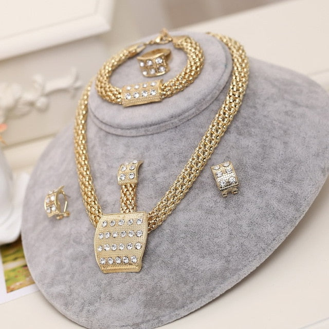 Women's Gold Nigerian Jewelry Sets