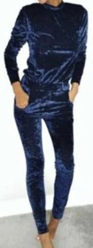 Velvet Hoodies + Long Pants 2 Pieces Female Set Casual Tracksuit