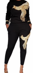 Long sleeve Phoenix Sequined Sweatshirt+ Pants