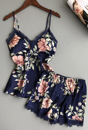 Women's 2 piece Lounge Sexy Satin Sleepwear
